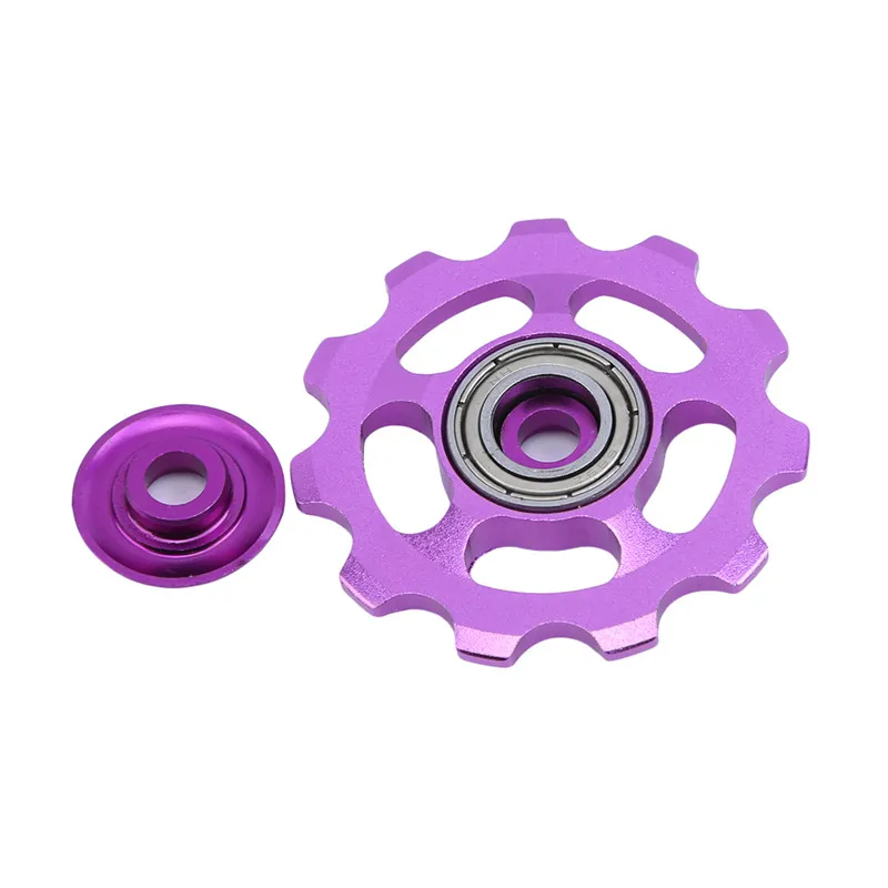 purple 1 компл. сверхлегкий алюминиевый сплав велосипедный переключатель велосипед Подшипник Jockey колесо Задний переключатель Шкивы открытый запчасти для велосипеда - Цвет: purple