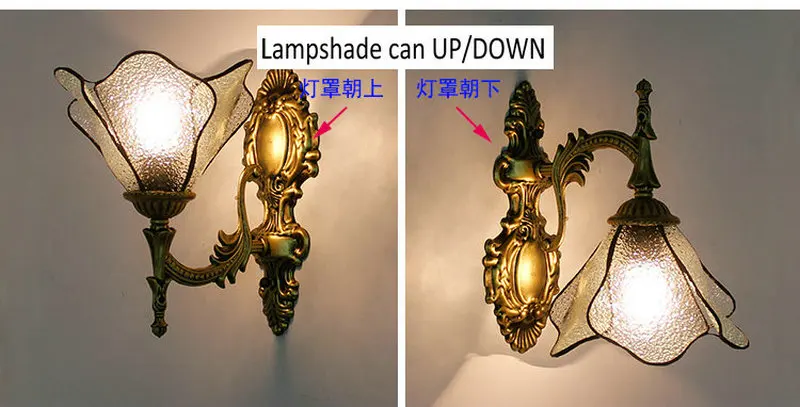 Europeu para Cima para Baixo Luzes de Parede para o Quarto Conduziu a Lâmpada Artpad Retro Vitrais Borboleta Cabeceira Corredor Frente Espelho E27 Turca 15 vitrais borboleta luzes de parede para o