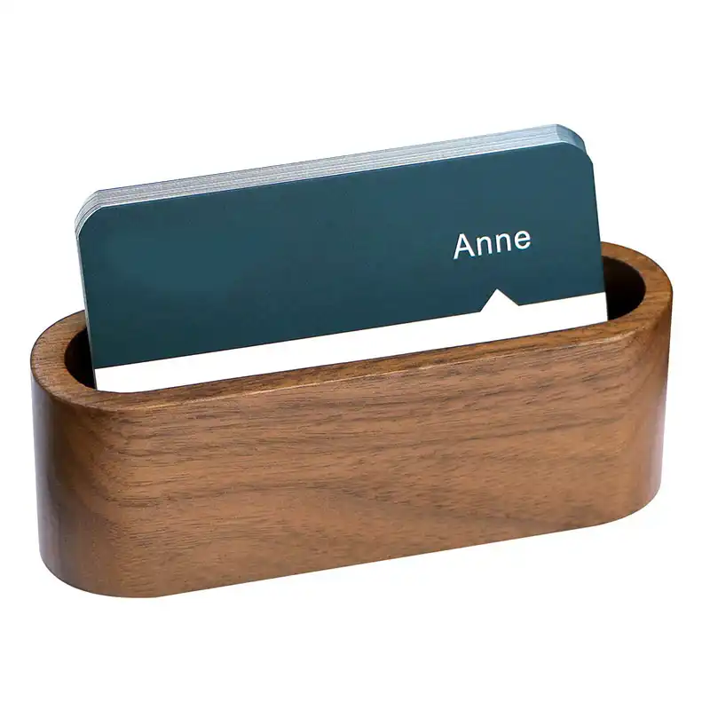 Wood Business Card Holder For Men Women Name Card Case For Office