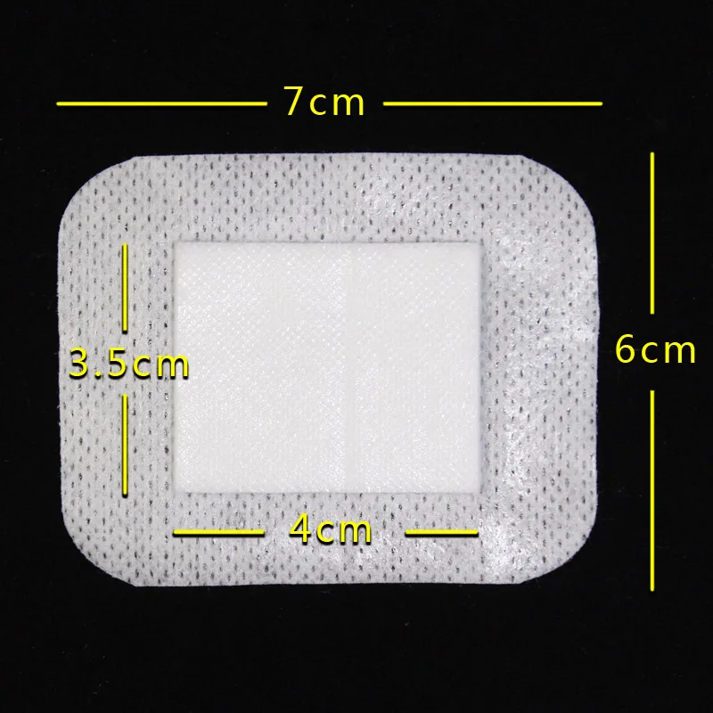 30 шт./лот медицинский перевязочный Скотч Большой площади повязки дышащие нетканые медицинские принадлежности для ран первой помощи гемостаз - Цвет: 6cm X 7cm