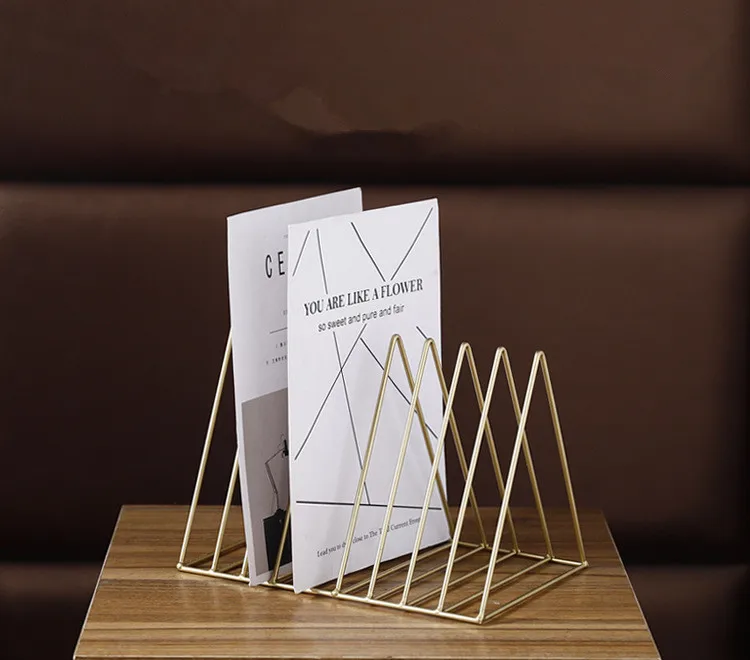  1PC Iron Bookshelf Magazine Display Stand Newspapers Storage Rack Vintage Organizer Storage Holder 
