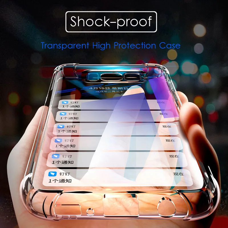 Anti Knock Shock Proof Trasparent Silicon Case for Samsung Galaxy S8 Plus S9+ S9 Clear Phone 360 Protective Cover |