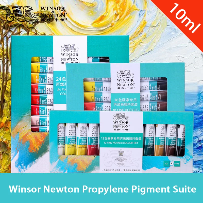 

Acrylic paint set 12/18/24 color 10ml wall painting hand-painted textile pigment diy painted pigment Art Supplies