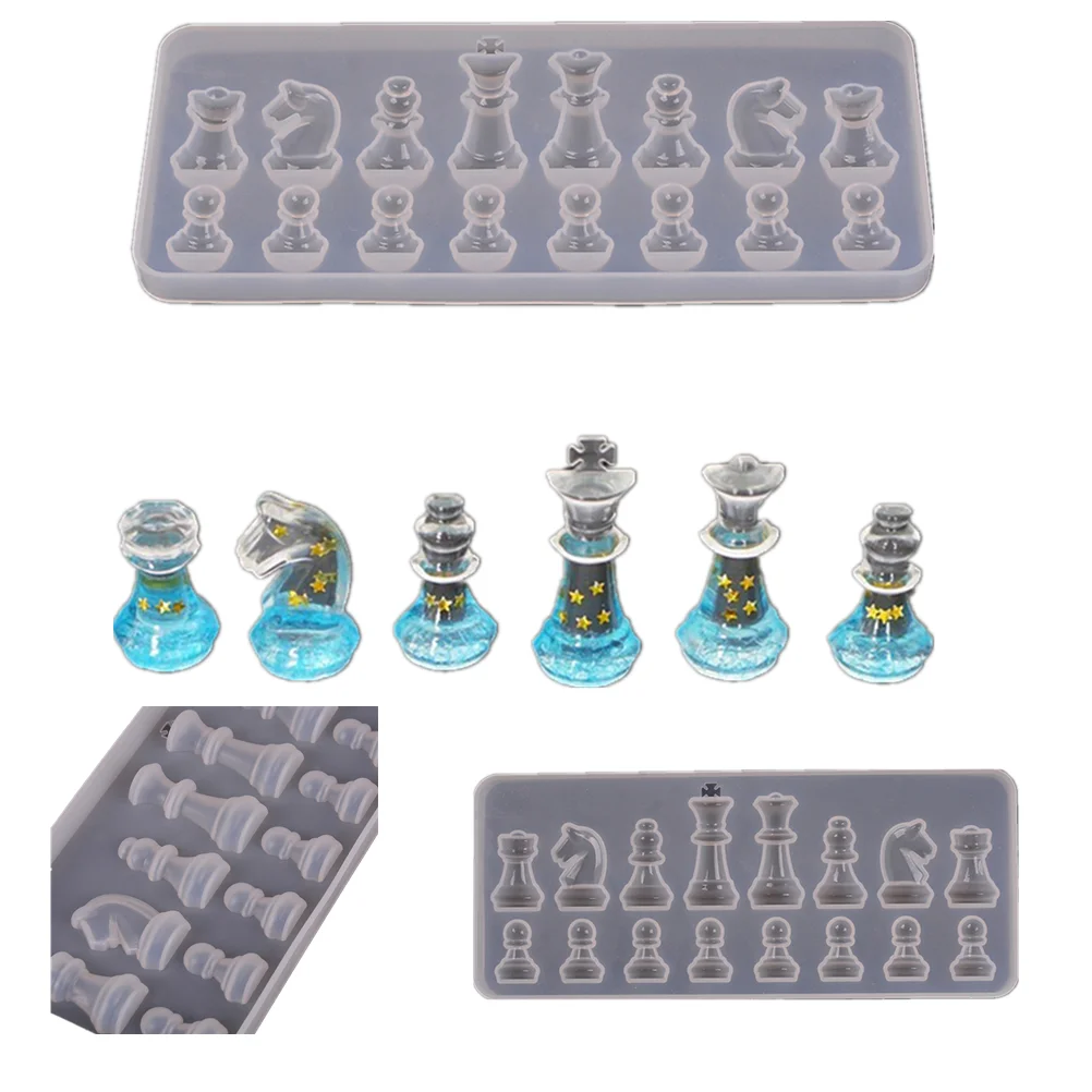 

1Pcs International Chess Shape Candy Chocolate Cake Mould 20.5*8.5cm Silicone Mold DIY Pendant Decoration Molds