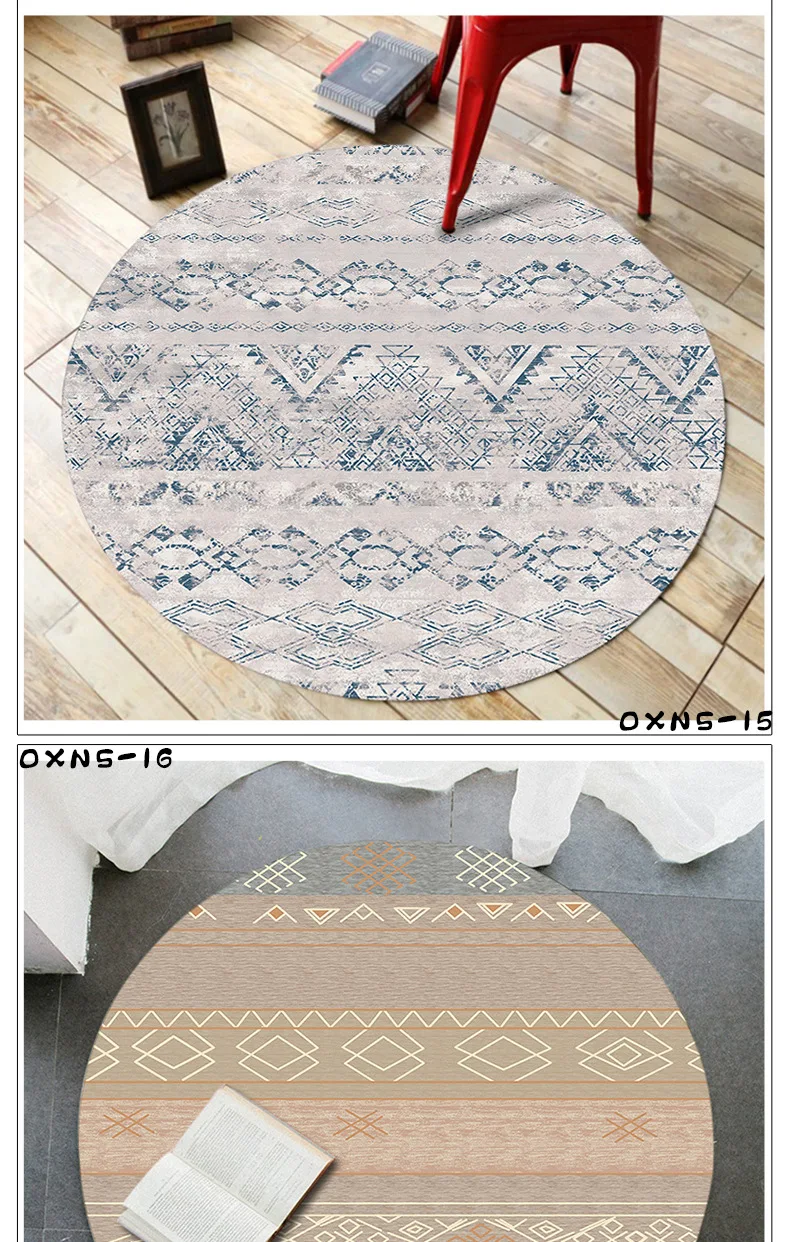 Скандинавские серые серии круглые ковры для гостиной компьютерное кресло ковер детская игровая палатка напольный коврик для гардеробной ковры
