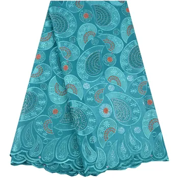 

African Cotton Swiss Voile Lace Fabric High Quality Dry Swiss Voile Lace In Switzerland African Lace Fabric With Stones S1217