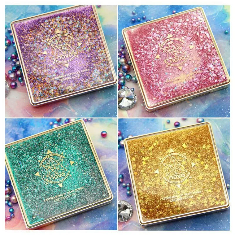 12 Color Shimmer Glitter Matte Eye shadow Pallete Powder Mirrored quicksand Cosmetic Makeup brochas maquillaje profesional