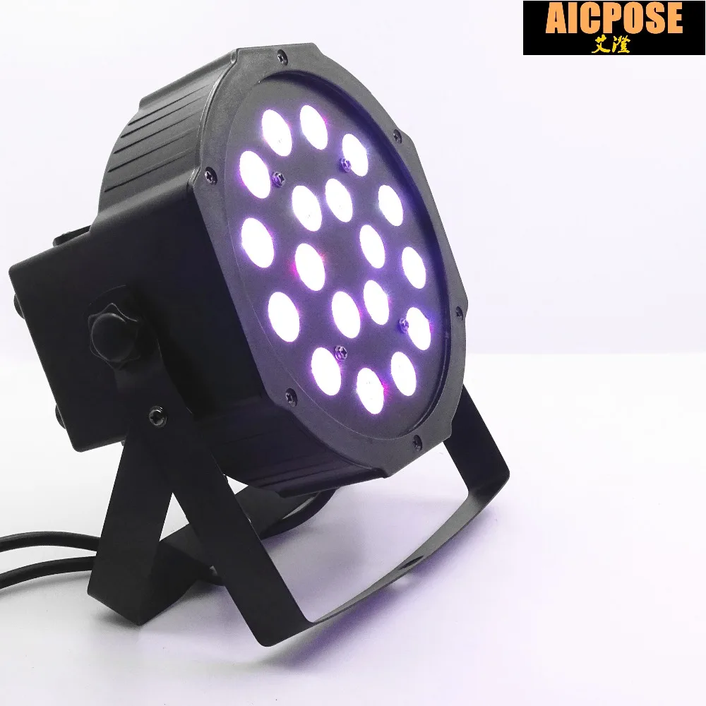 10 шт./Лот 18 шт. 3 Вт светодиодные лампы 18x3 Par RGB в 1 плоский par led dmx512 дискотеки