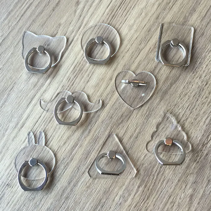 

ABS Transparent Mobile Phone Holder Universal Phone Ring Holder Star Phone Stand Finger Ring Holder Tables Support for iPhone