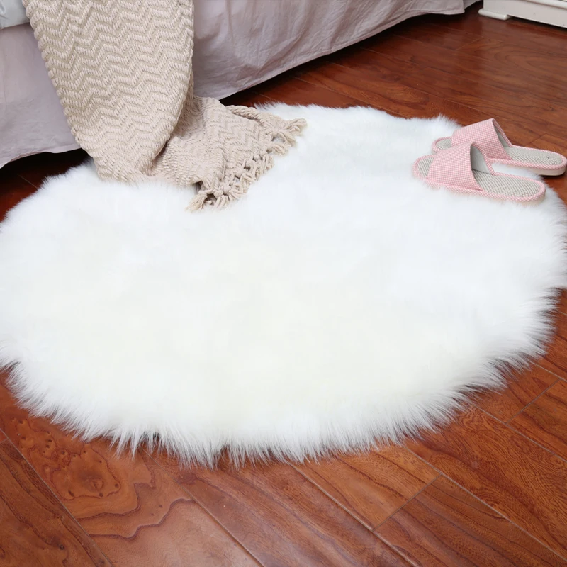 Soft Artificial Sheepskin Rug faux fur carpets for livingroom Chair