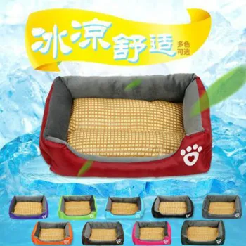 

XLL95*72cm Summer mat doghouse mat pet mat candy colored square nest ice mat in large dog common nest