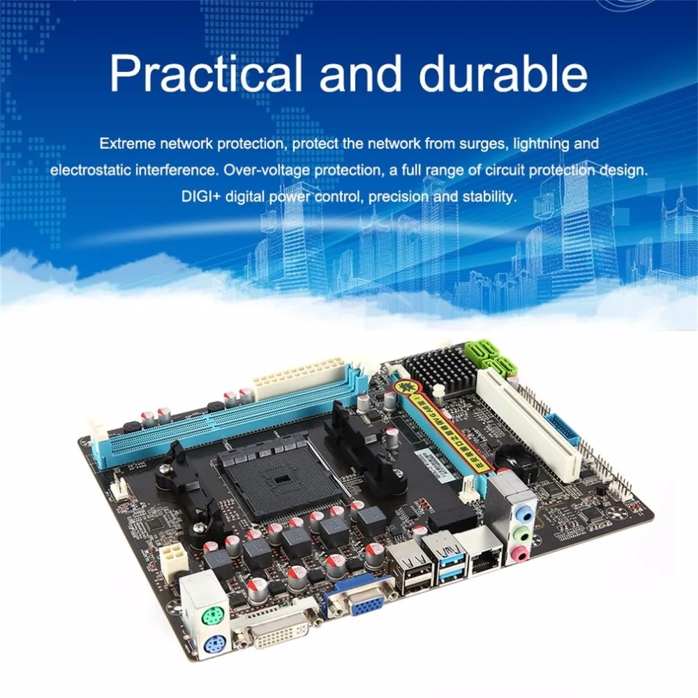

F2A68MFM2 Computer Motherboard Anti-surge Full-time Power Guardian USB 3.0 Data Transmission DIGI+ VRM & EPU Control
