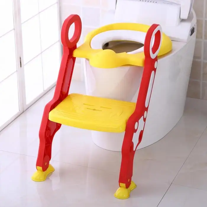 Детские, для малышей Детский горшок сиденья с лестницы крышка Туалет складной стул Пи обучение писсуаров сидения FJ88