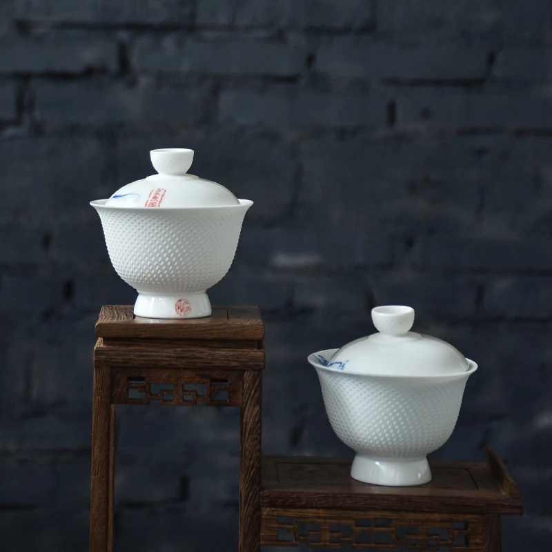 TANGPIN керамика чайник расписанную gaiwan чашки рыбы китайский Кунг Фу Чай наборы для ухода за кожей 150 мл