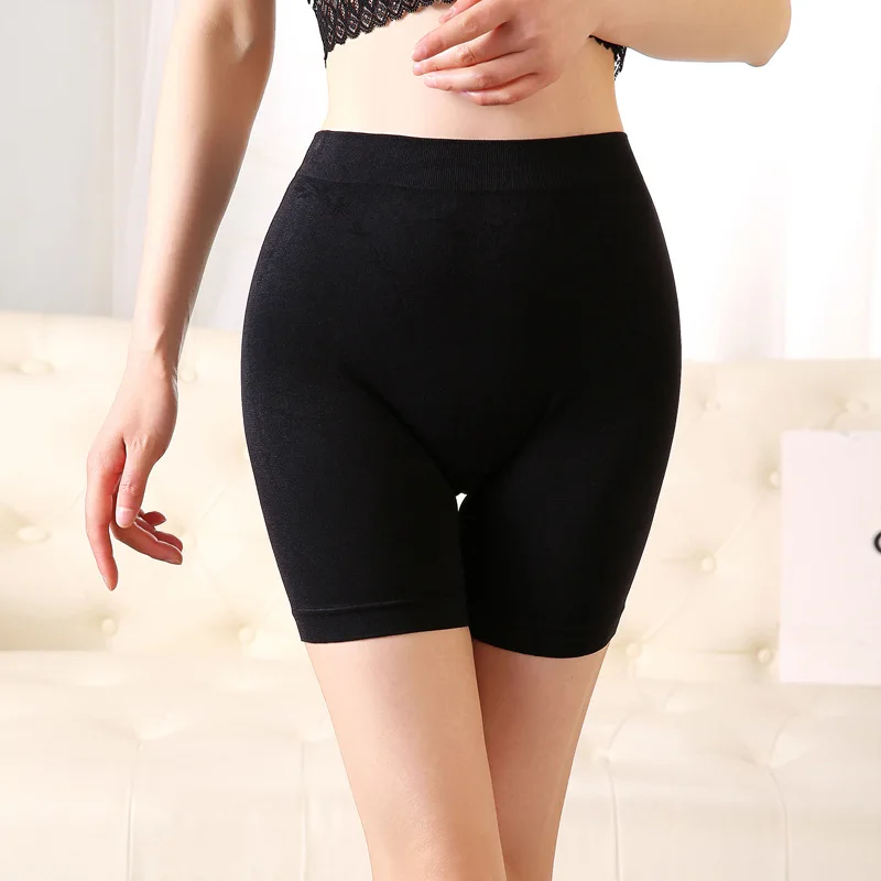 Queenral Safety Short Pants For Women Under Skirt Shorts Female Short Tights Breathable Seamless Underwear Mid Waist Panty       (2)