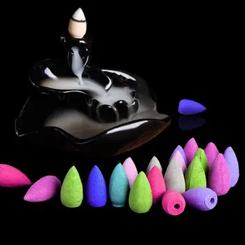 

10pcs Floral Incense Cone Colorful Fragrance Scent Tower Incense Mixed Scent Aroma Air freshener Aromatherapy Cones For Home