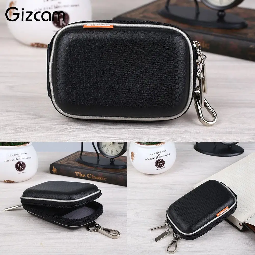 

Gizcam Portable Colorful Digital Camera Waist Bag Zipper Case Pouch Protective for Camera Black/Silver Gray/ Rose Red Small Size