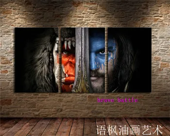 

Warriors Canvas Painting Living Room Home Decor Modern Mural Art Oil Painting