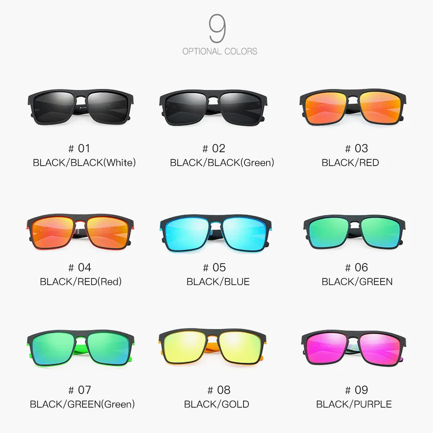 Винтажная, брендовая, дизайнерская Мужская квадратная поляризационные солнцезащитные очки для мужчин и женщин, спортивные очки для вождения, зеркальные солнцезащитные очки для мужчин