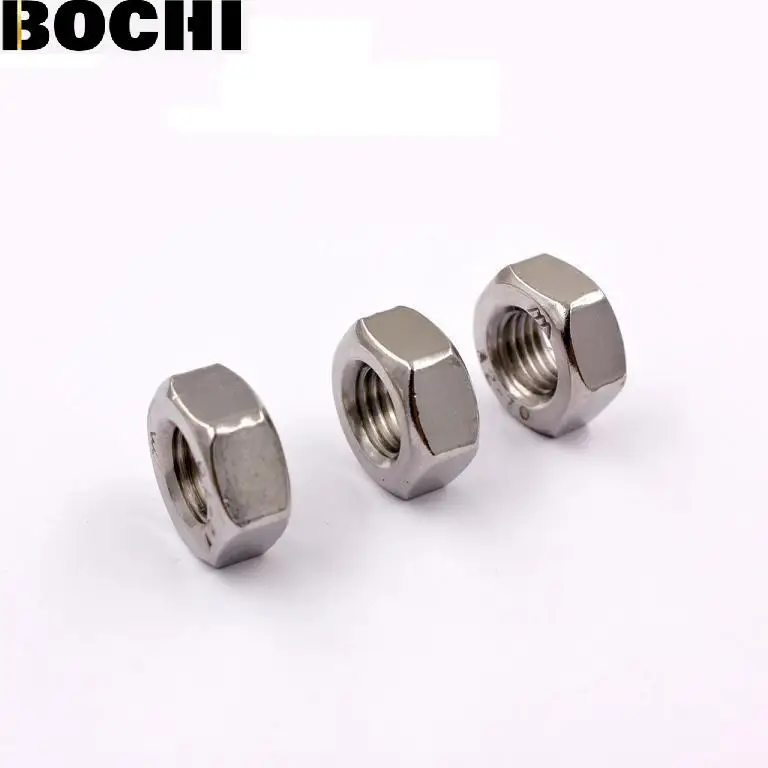 DIN934 M1 M2 M3 M4 M5 M6 M8 M10 304 Метрическая резьба из нержавеющей стали шестигранная гайка