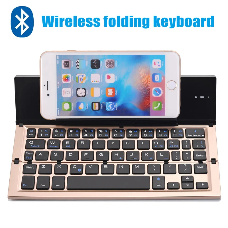 

New Portable Ultra Slim Folding Wireless Bluetooth Keyboard with Stand Holder for Phone PC Tablet EM88