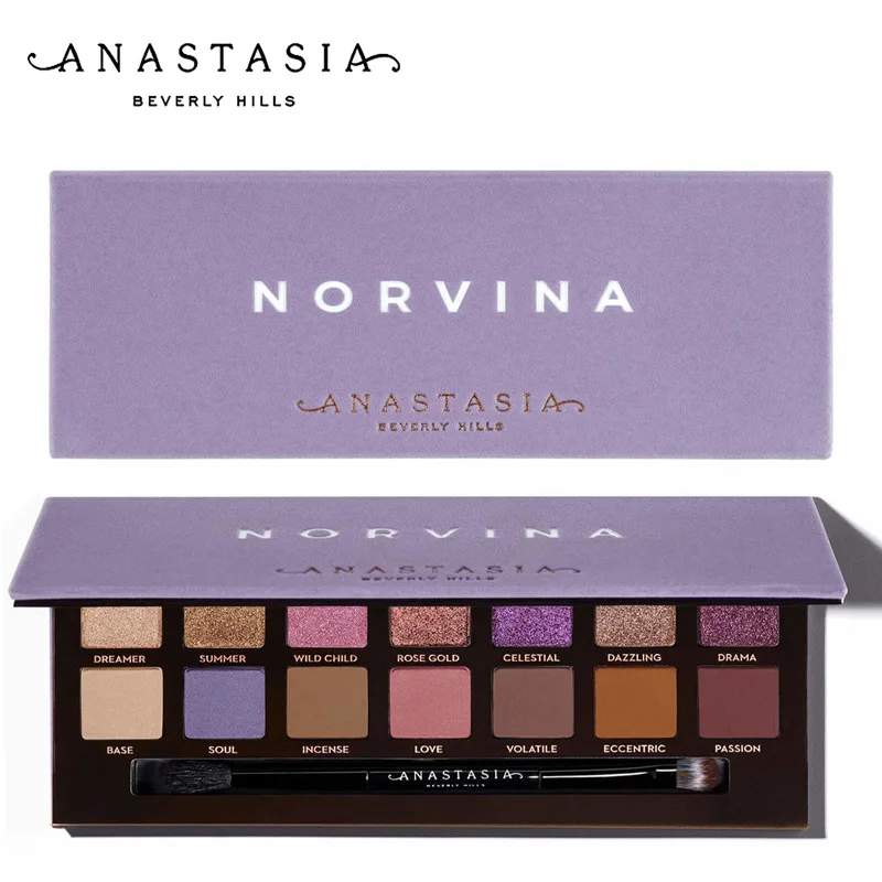 Палитра теней для век anastara make up NORVINA палитра из Беверли холмы пудра макияжа