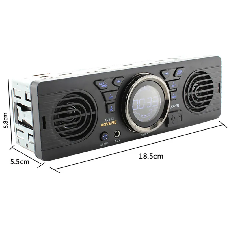 AV252B Hi-Fi Автомагнитола 12 в автомобильный радиоприемник стерео Bluetooth In-dash 1 Din fm-передатчик MP3 плеер SD AUX USB MP3 MMC WMA Авторадио