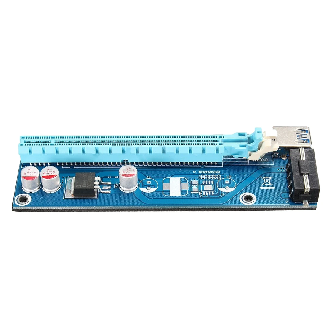 

15 Sets USB3.0 PCI-E Express 1x to 16x Extender Riser Card 4Pin SATA Power Cable Blue