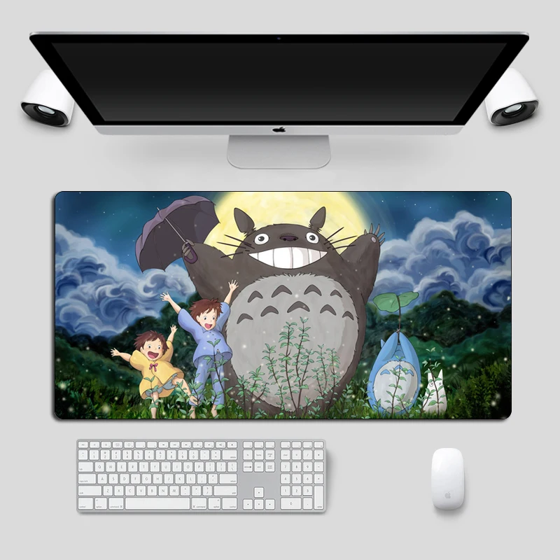 Cute Totoro Anime Mouse pad Large 60x30cm Soft Rubber Locking Edge Gaming Mousepad Cartoon Computer