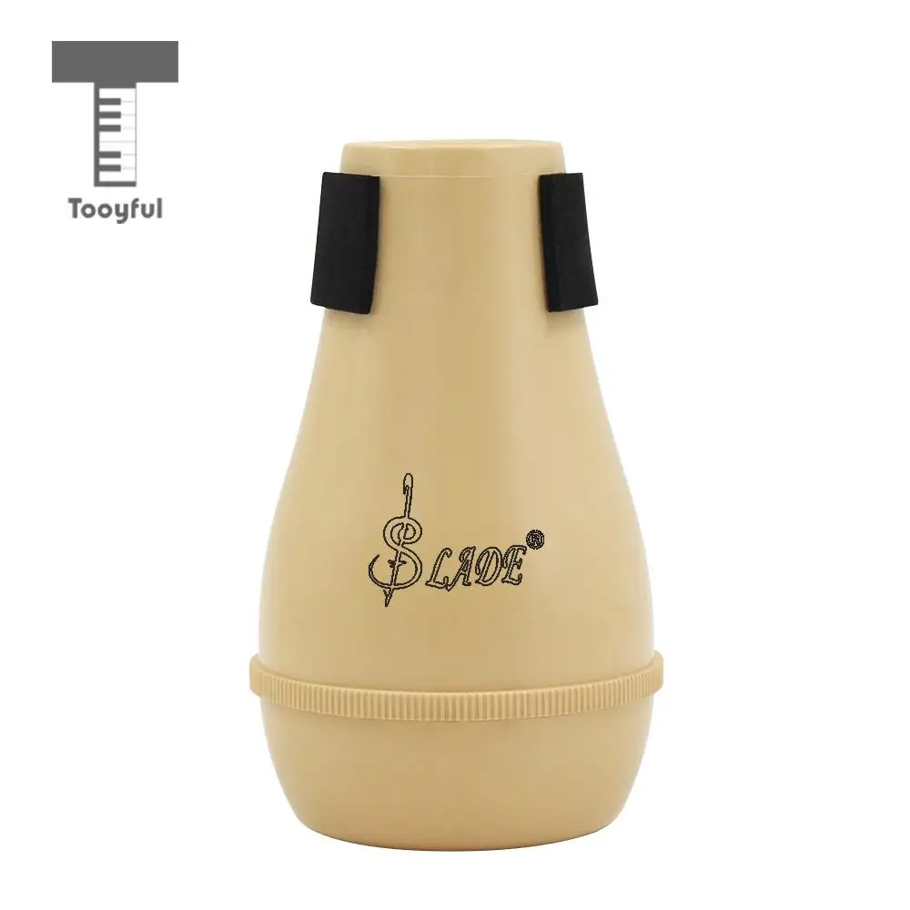 

Tooyful Portable Mute Silenciador Para Trombone for Musical Instruments Practice ABS Plastic Wood Color