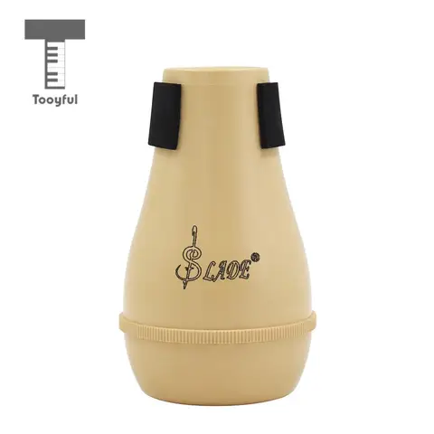 Portátil para Trombone Cor de Madeira Tooyful Silenciador Mudo Instrumentos Musicais Prática Abs Plástico