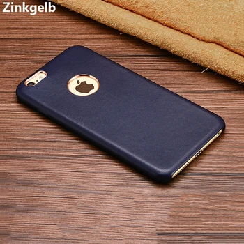 

For Apple iPhone 6s Plus Case Cover Luxury Genuine Leather Hard Protective Armor Phone Case for iPhone 6 Plus Back Cover Shell