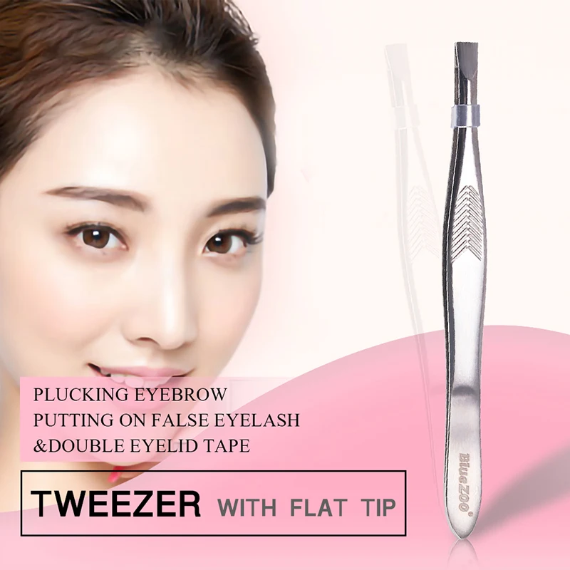 Eyebrow Tweezer Face Nose Hair Remover Plucking Clip Stainless