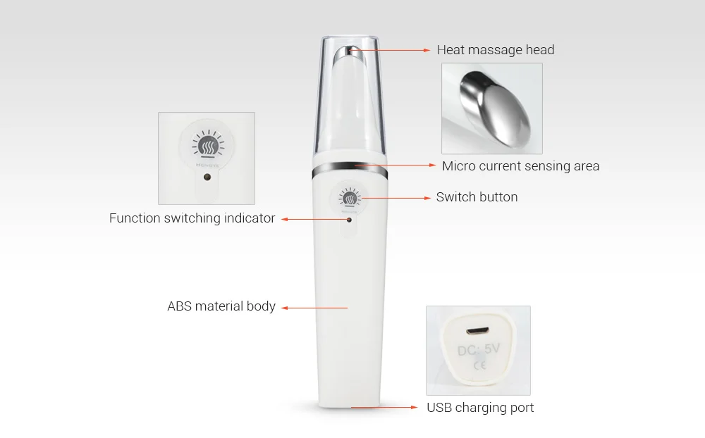 Constant Temperature Heating High Frequency Vibration Eye Lip Beauty Instrument
