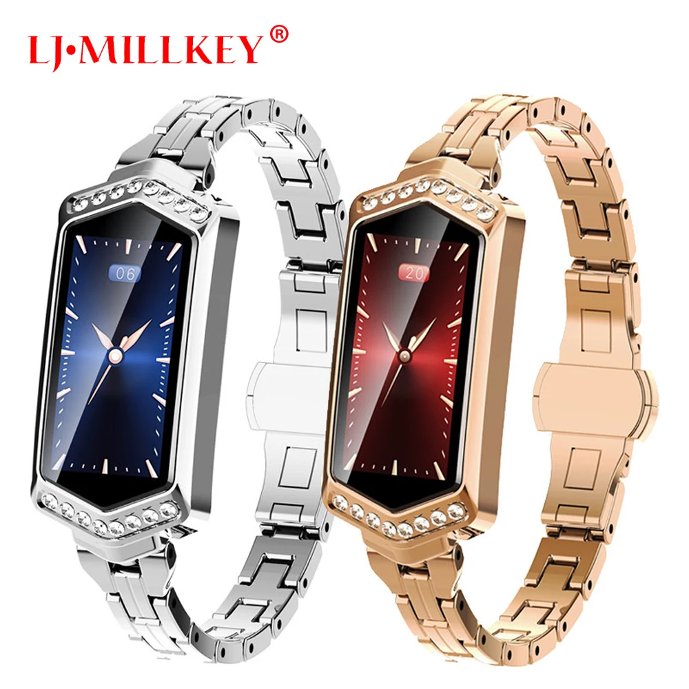 

Smart Bracelet Women Fitness Watch Heart Rate tracker Monitor blood pressure oxygen Smartwatch band best gift for girlfriend