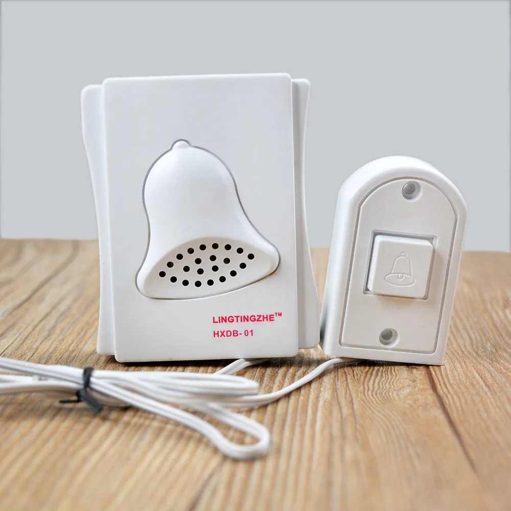 Hot Sale Easy Installed White Wired Electric Push Button Door Bell Doorbell Button Chime in