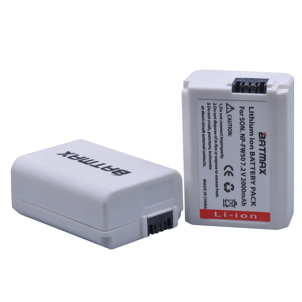 Bateria para Câmera Npfw50 para Sony Batmax 2000 Mah Digital Np-fw50 Fw50 np Alpha Nex-7 Nex-c3 Nex-5 Slt-a55 A33 7 a7 7r 4 Pcs 7.4 v - Image 3