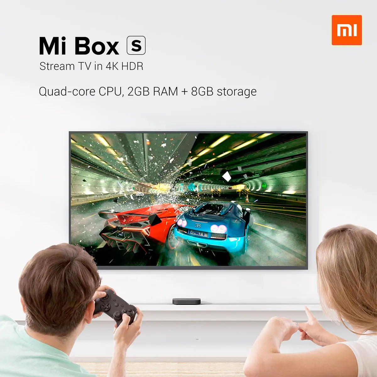 Глобальная оригинальная Xiaomi mi коробка S 4K HDR Android tv 8,1 mi Box 2G 8G wifi Google Cast Netflix IP tv телеприставка mi Box 4 медиаплеер