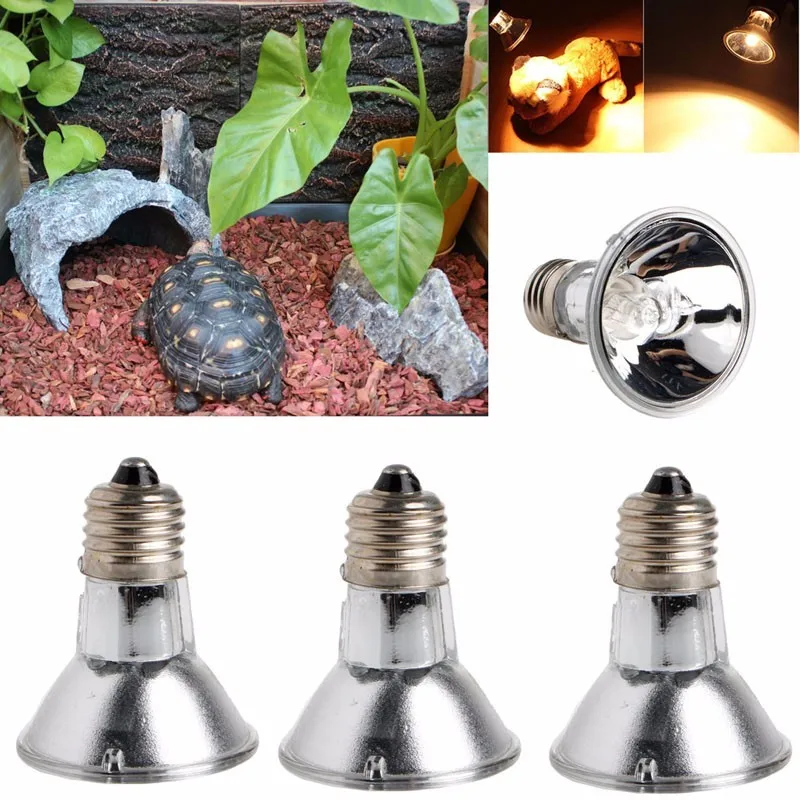 Reptiles & Amphibians Reptile Halogen Spotlight E27 220V Pet Full Spectrum Basking Lamp Reptile