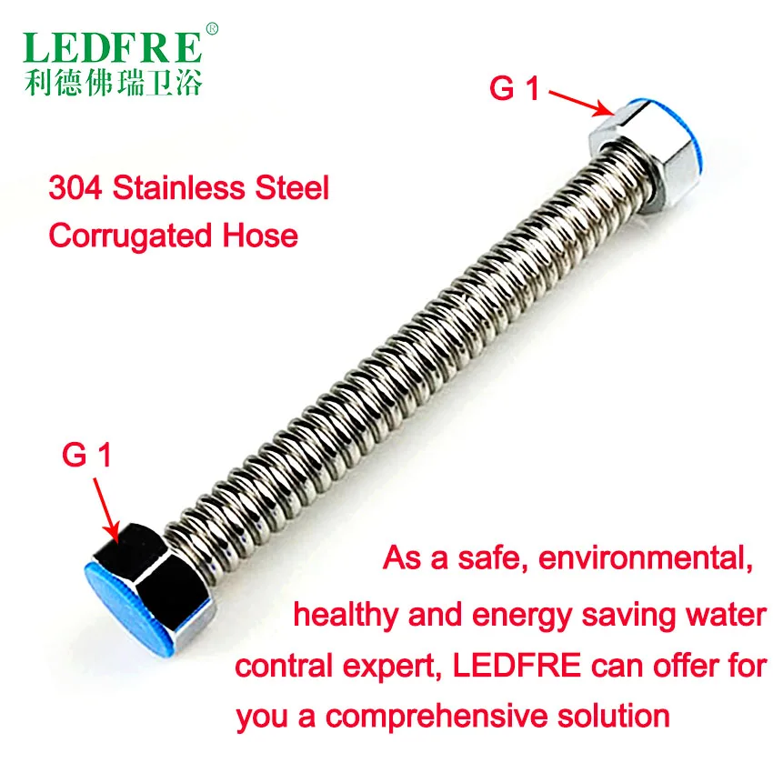 

LF16003 F1"*F 1" Stainless steel Corrugated Supply Hose Water Heater connector plumbing bathroom pipe hot water tube