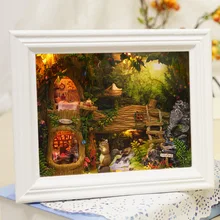 Новое поступление креативные DIY сборки деревянный дом рамка украшения. Станция гайки, смешной Рождественский подарок на день рождения