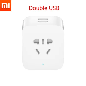 

Xiaomi Mijia Smart Socket Plug Enhance WiFi Wireless Remote Adaptor Smart Socket 2 USB Timing APP Control Outlet