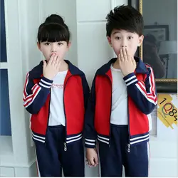 Детская осенняя школьная форма одежда спортивный костюм для мальчиков Костюмы девочек-подростков Спортивные костюмы Детские куртки брюки