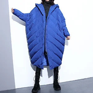 Женская одежда большого размера, Новое поступление, зимнее пальто для женщин, длинная куртка с капюшоном, утепленная парка с хлопковой подкладкой