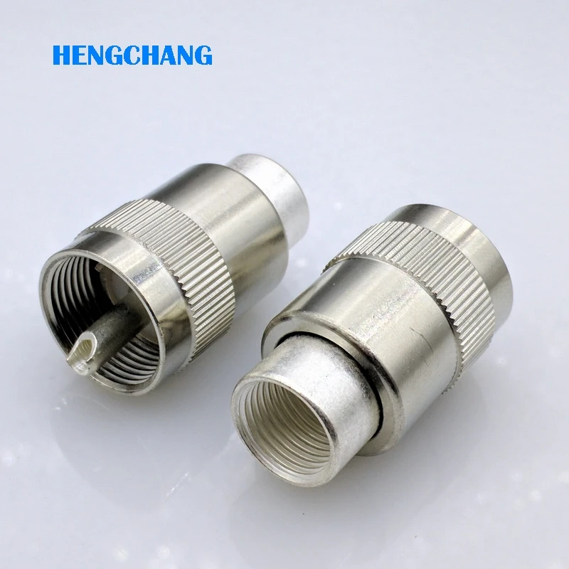 

SL16 UHF connector 50-5 RF coaxial connector PL259 M type connectorfor RG8 RG213 7D-FB LMR400 50-7 coaxial cable 10pcs