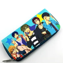 Длинный стильный кошелек из искусственной кожи с принтом аниме бесплатно! плавательный клуб Iwatobi Makoto/Haruka/Nagisa/Rin/Sosuke