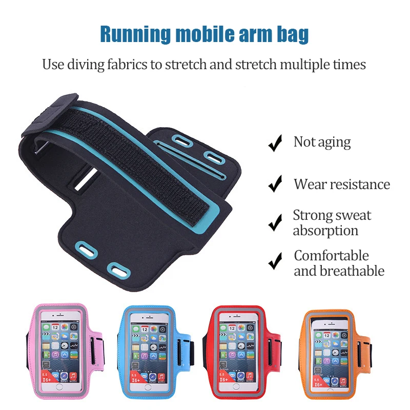 Ponsel Ban Lengan untuk 4 ''4.5'' 4.7 ''5'' 5.5 ''Inch Ponsel Olahraga Pemegang Case untuk iPhone huawei Samsung Xiaomi Handphone Lari