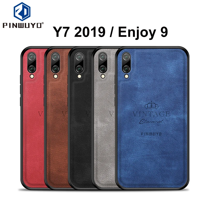Винтажный деловой чехол для Huawei Enjoy 9 Y7 Pro 2019 Y72019 PINWUYO силиконовые аксессуары