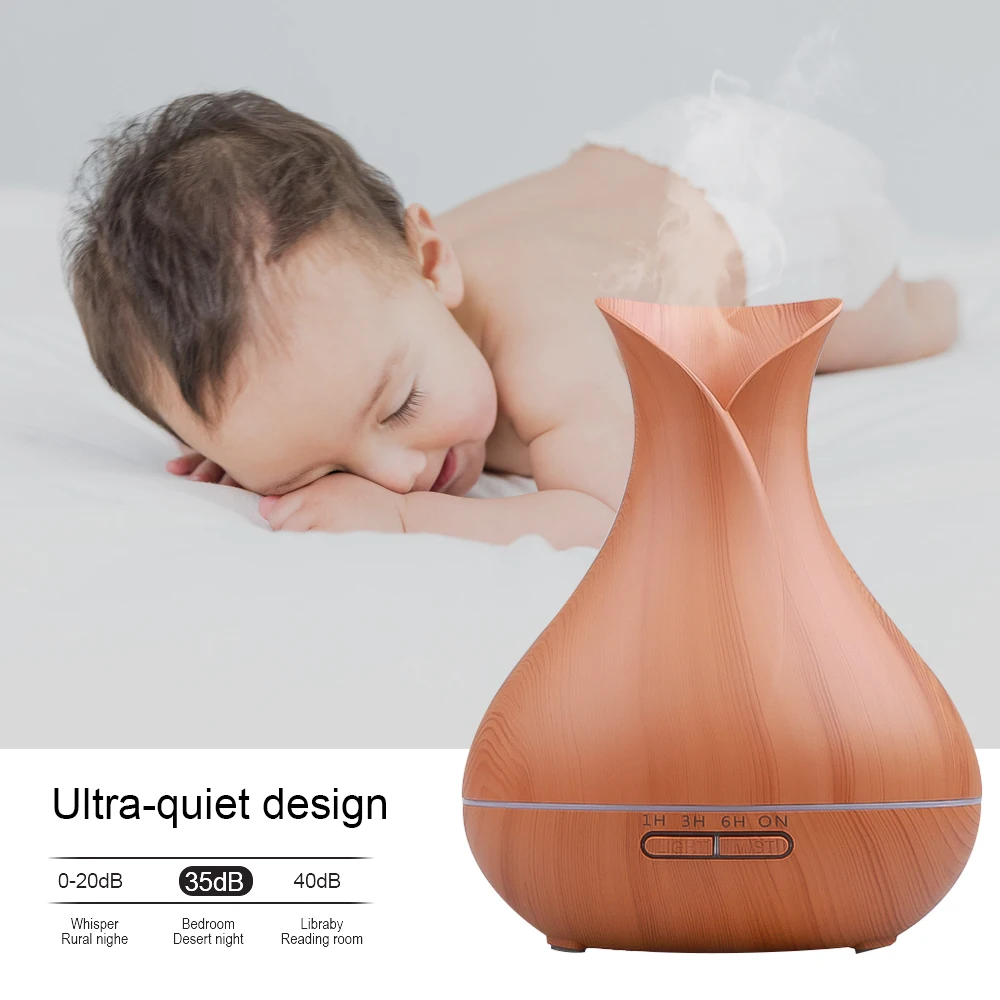 

400ml Air Aroma Humidifier Ultrasonic LED Lights Essential Oil Diffuser Ultrasonic Air Humidifier