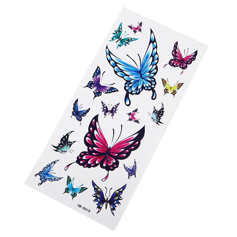 

Color Butterfly Tattoo Sticker Waterproof Perspiration Durable Elegant Hot Flower Arm Party Party Female Tattoo Sticker Gift